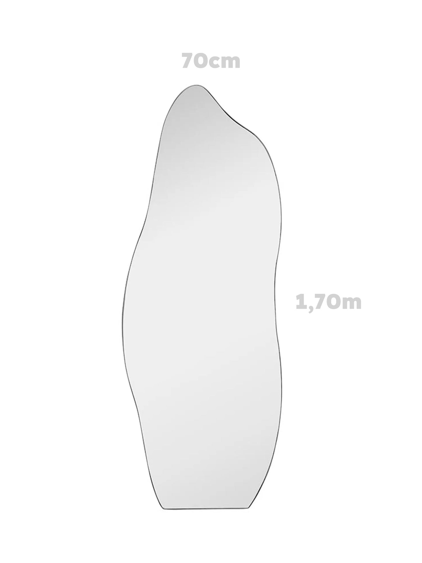 Duże Dekoracyjne Lustro Organiczne Flame – Pełnowymiarowe – 70 x 170 cm