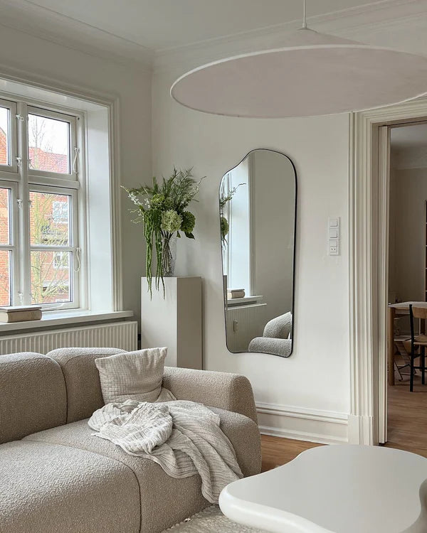 Miroir Ivy Miroir Mural et sur Pied Design Moderne avec Cadre en Fer - 140 x 60 cm