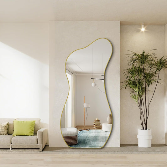 Lustro stojące Curvo – zakrzywione – nowoczesny, organiczny design – 170x70 cm