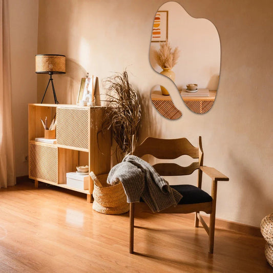 Zestaw 2 Abstraktnych Luster Organicznych – Futurystyczny i Elegancki Design Ścienny