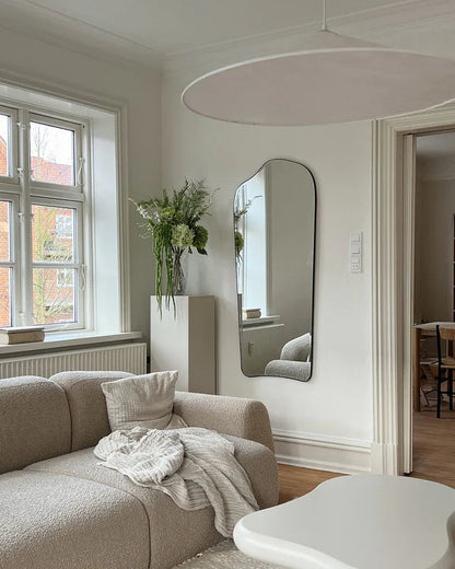 Miroir Ivy Miroir Mural et sur Pied Design Moderne avec Cadre en Fer - 140 x 60 cm