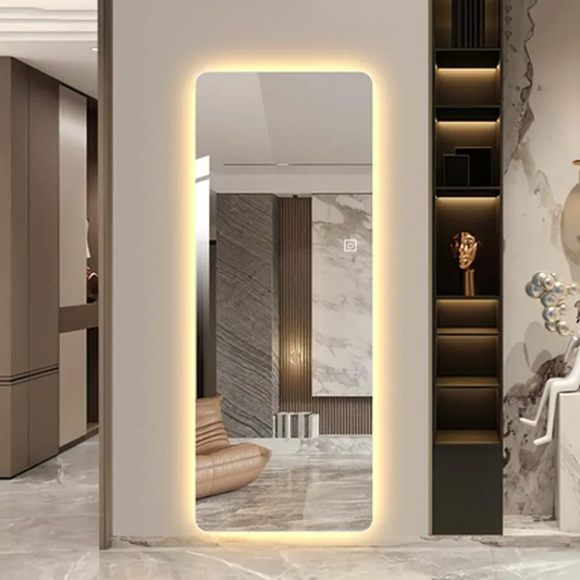 Lustro prostokątne LED stojące – nowoczesny design 50x160 cm