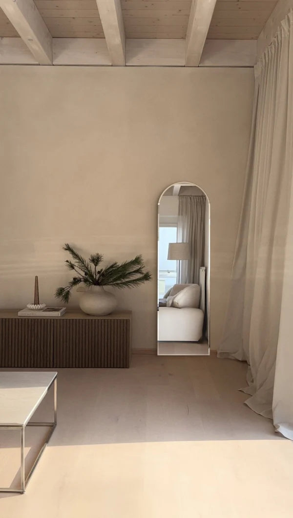 Lustro Arko nr 2 | Szykowny design vintage z żelazną ramą - 160 x 50 cm