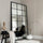 Miroir Fenêtre Industriel Brooklyn en Métal Noir Mat - 180 x 90 cm