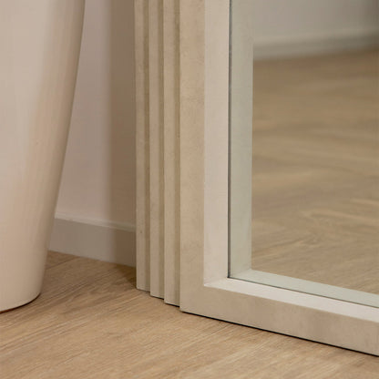 Lustro Full-Length w Kształcie Łuku Luciana - Efekt Betonu Przemysłowego - 180 cm x 110 cm