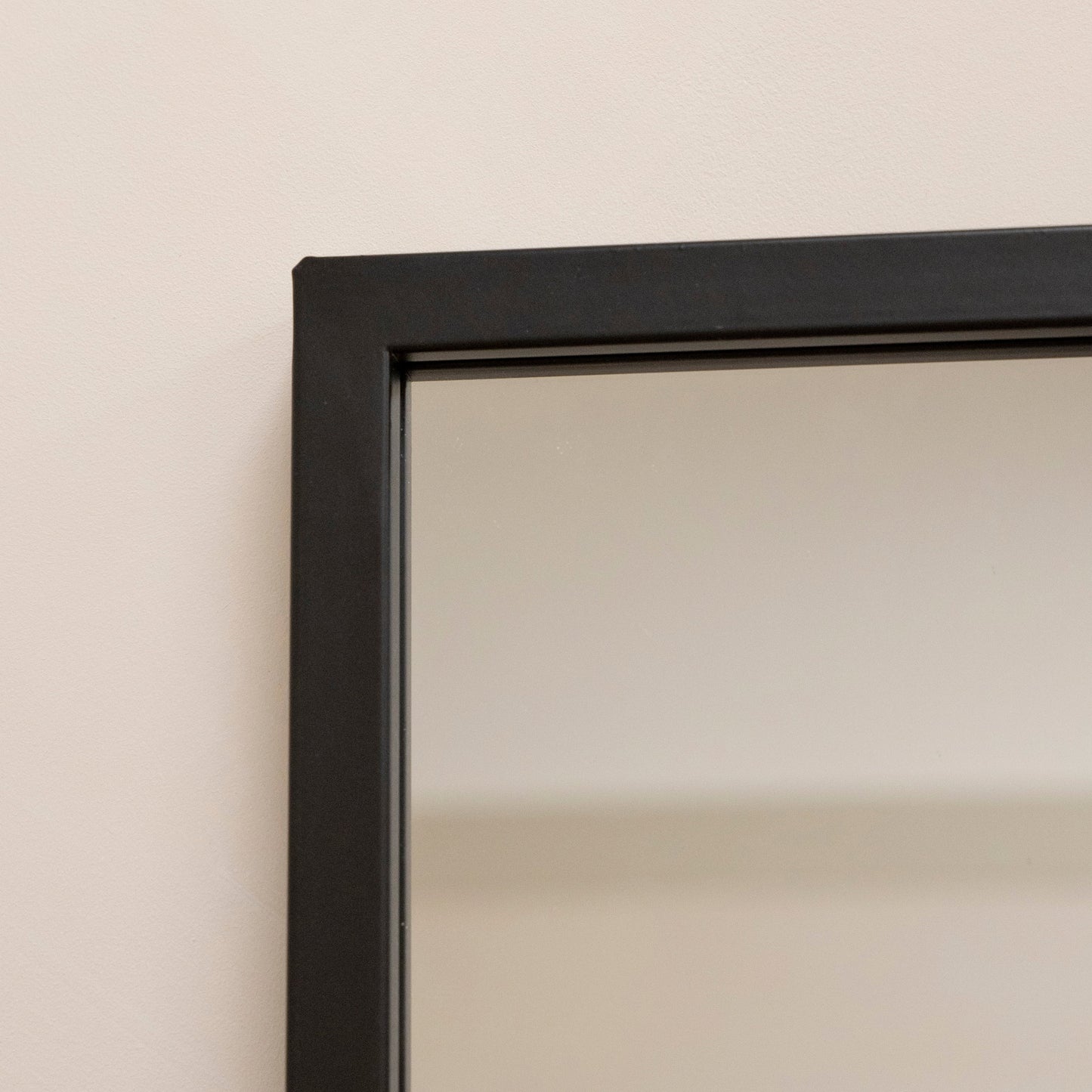 Duże Lustro Okno Industrialne Camden - Stal Czarny Mat - 179 x 119 cm