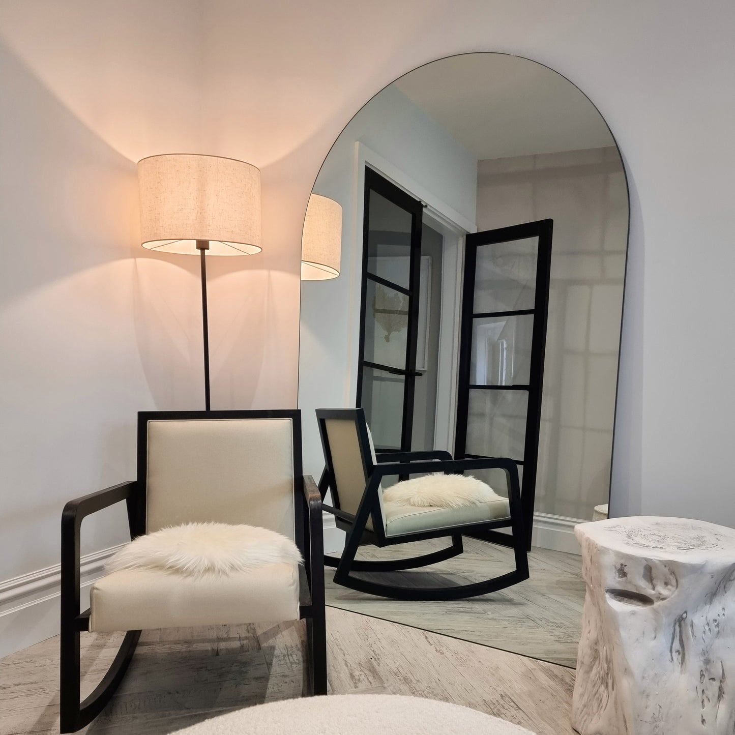 Miroir d'Arche Mural XXL Sans Cadre Edge - Style Minimaliste Haut de Gamme - 179 cm x 110 cm