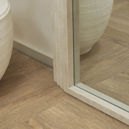 Lustro Łukowe Rzeźbione Luciana - Luksusowe Wykończenie Betonowe - 180 x 80 cm