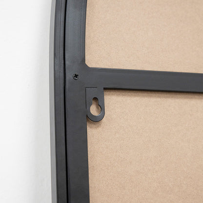 Miroir Arqué XXL Noir 180x110 cm - Design Minimaliste en Métal