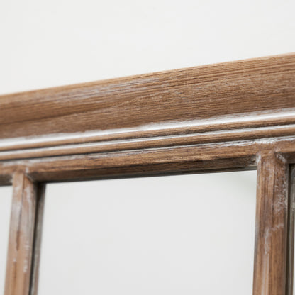Miroir Fenêtre Plein-Pied Sasha en Chêne Style Shabby Chic (180 x 100 cm)