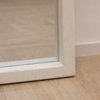 Lustro Tamara z łukiem XL - Wykończenie z betonu przemysłowego - 190 x 110 cm