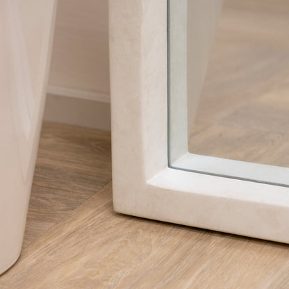 Lustro Tamara z łukiem XL - Wykończenie z betonu przemysłowego - 190 x 110 cm