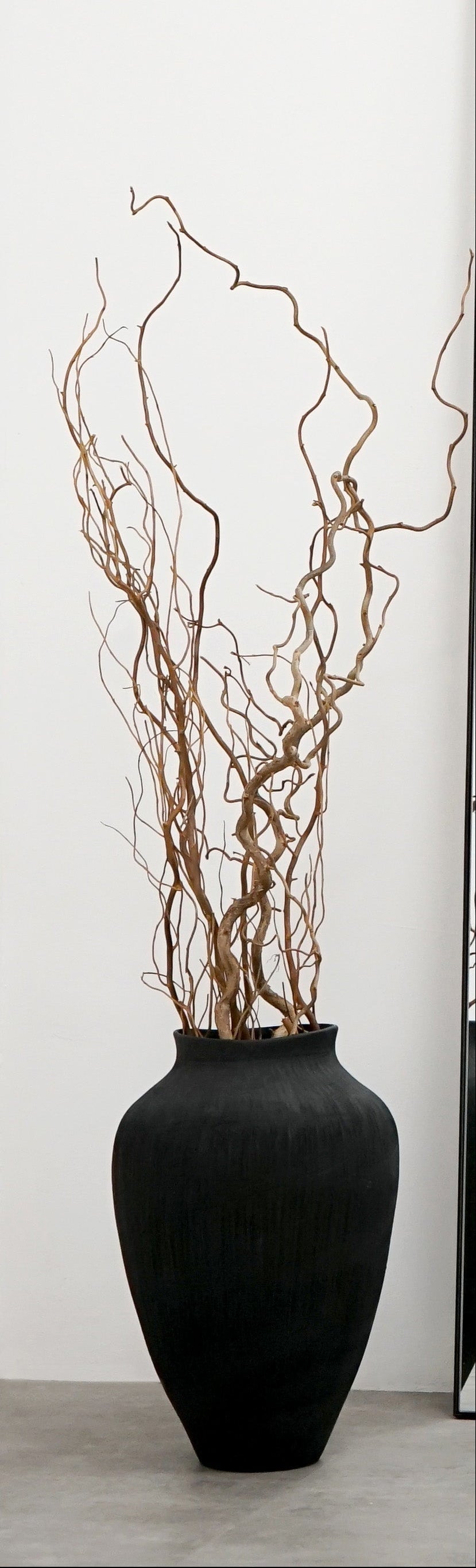 Lustro Prostokątne Industrialne z Czarnego Matowego Metalu, 179 cm x 80 cm