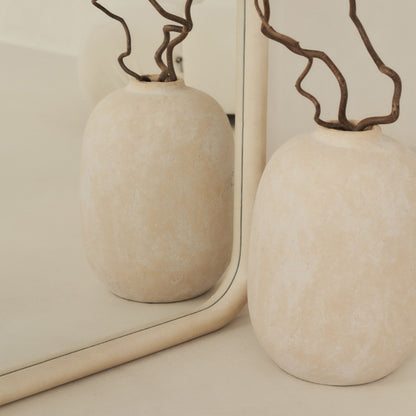 Elis – Duże Lustro Ścienne z Betonową Ramą, Luksusowe Wykończenie, 190 cm x 100 cm