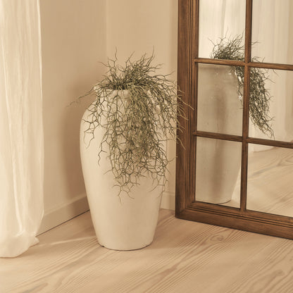 Miroir Fenêtre Sasha - Grand Format 180 x 100 cm en Bois Foncé Style Shabby Chic